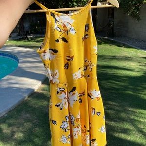 yellow girls mini dress
